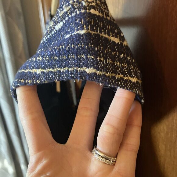 Lilly Pulitzer Ruthy Dress True Navy Metallic Boucle Cap Sleeve Preppy Size 4 - Picture 5 of 12